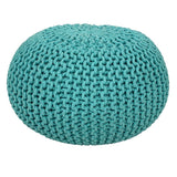 Tabouret de siège pouf ensemble 2 pièces Ø 55 cm h 37 cm tabouret de tricot coussin de plancher