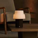Lampe de table rechargeable Laurent marron foncé
