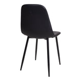 Ensemble de deux chaises Stockholm en cuir PU noir