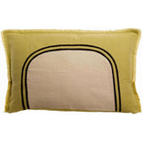 Coussin bicolore Laly Gold 40 x 65 - Or et Beige, design élégant