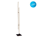 Lampadaire LED "Onda" H: 130 cm, lampadaire, le métal et le plastique en noir, LED intégrée, l'éclairage pour le salon, la salle à manger ou le bureau