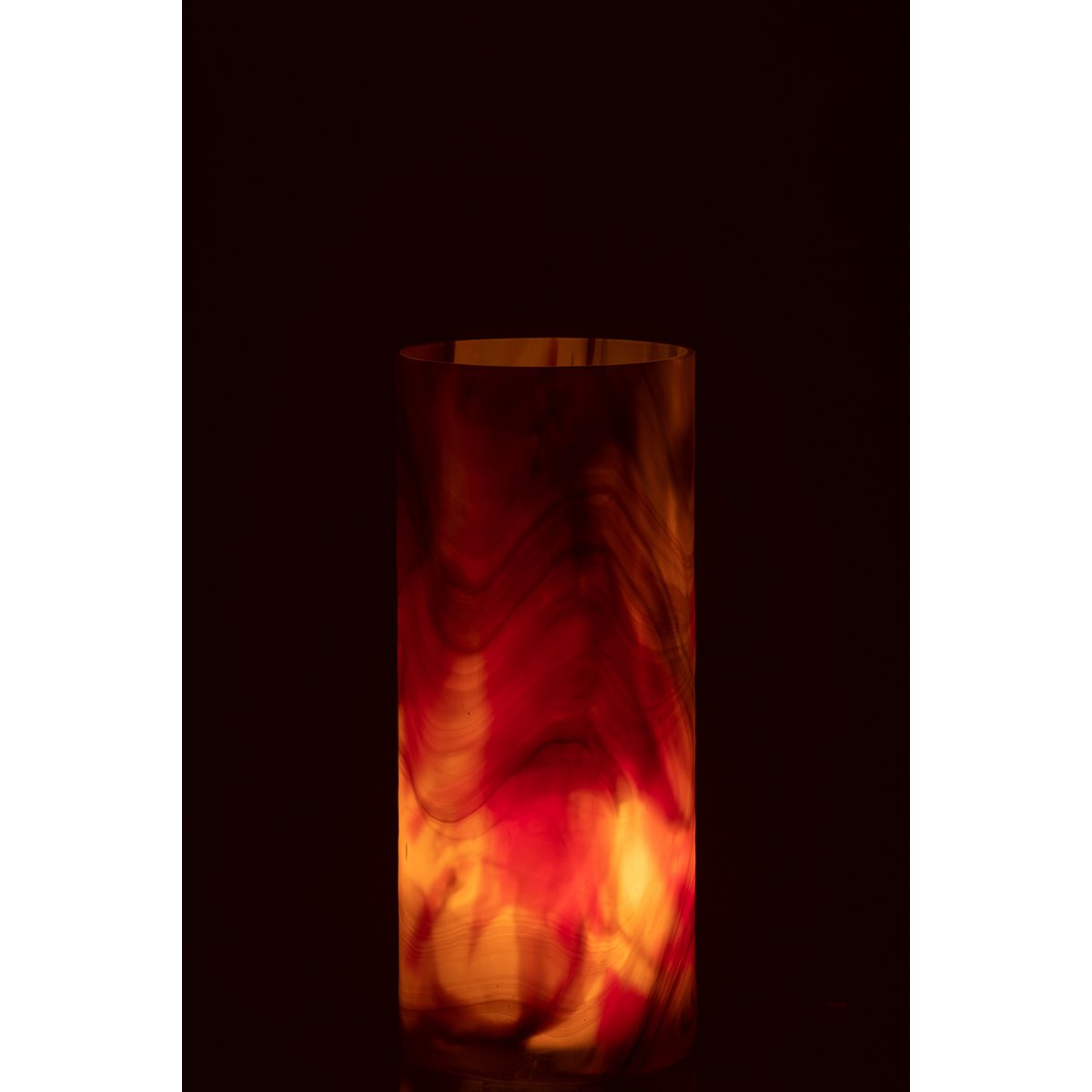 Vue latérale du bougeoir J-Line Arti, design classique en verre.