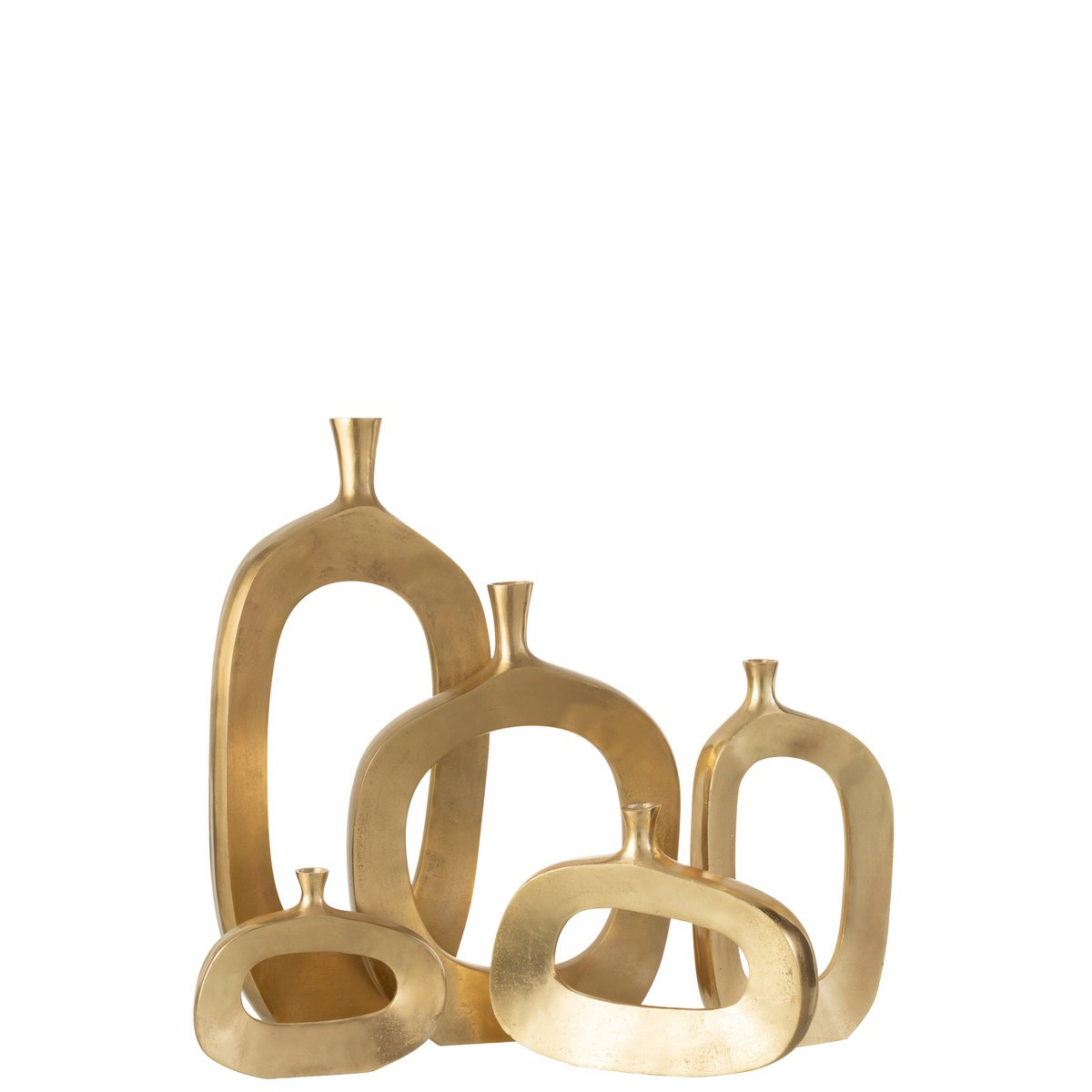 Vase J-Line Nina - aluminium - or - grand - 75 cm de haut