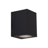 Lampe murale extérieure "Cubus", en métal et en verre en anthracite, socket gu10
