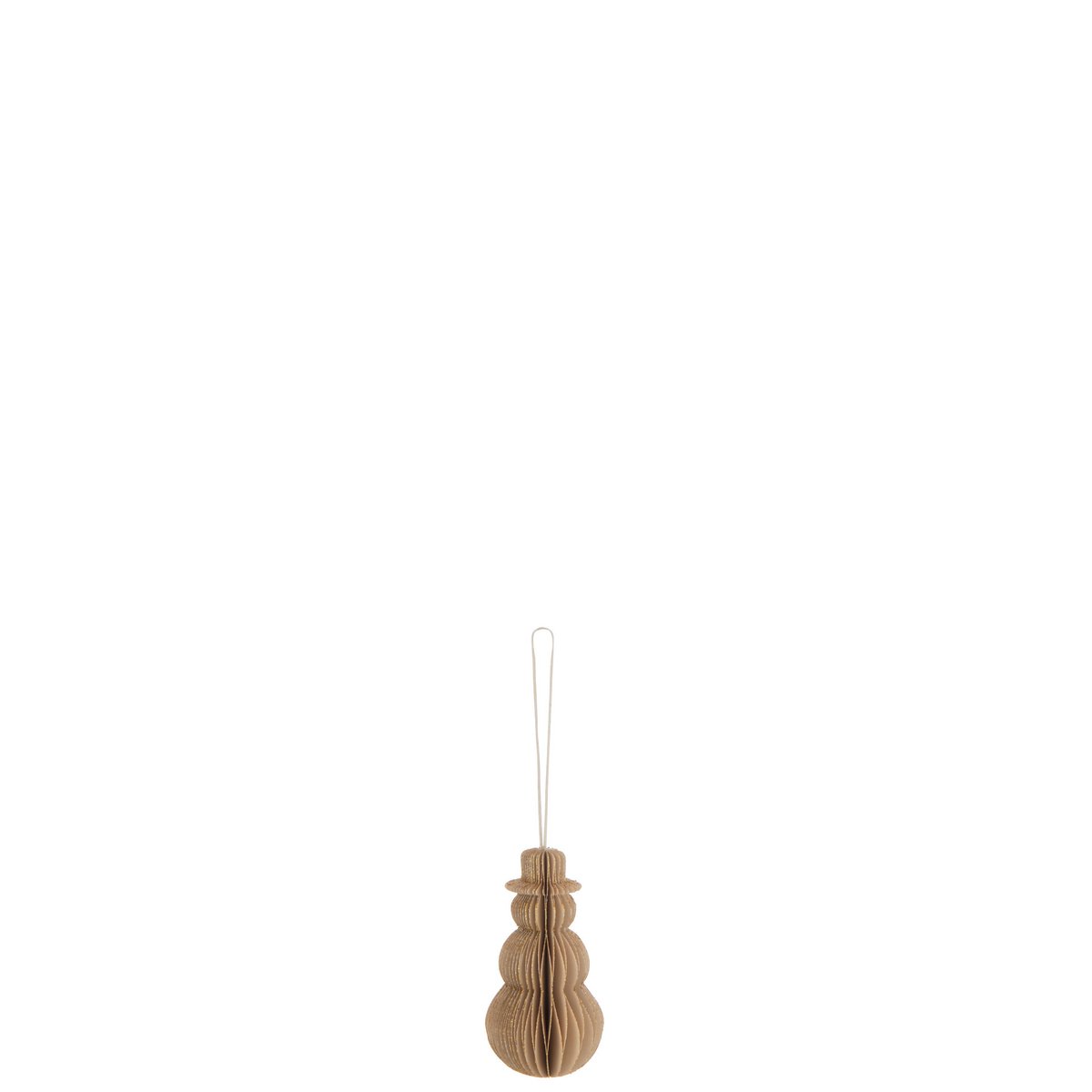 Cintre Bonhomme de Neige J-Line en papier beige, élégant et festif
