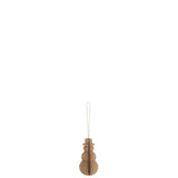Cintre Bonhomme de Neige J-Line en papier beige, élégant et festif