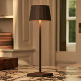Lot de 4 lampes de table rechargeables avec station de recharge marron moka