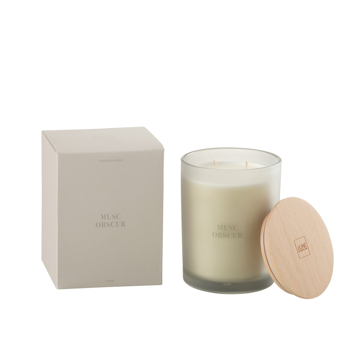 Bougie J-Line Musc Obscur, ambiance chaleureuse pour votre salon.