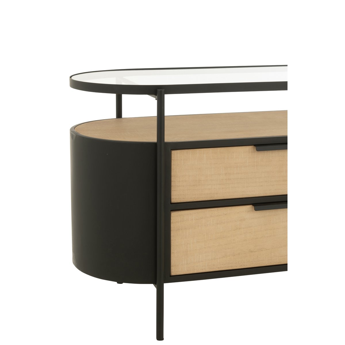 Armoire J-Line Ivy ouverte avec vêtements bien rangés