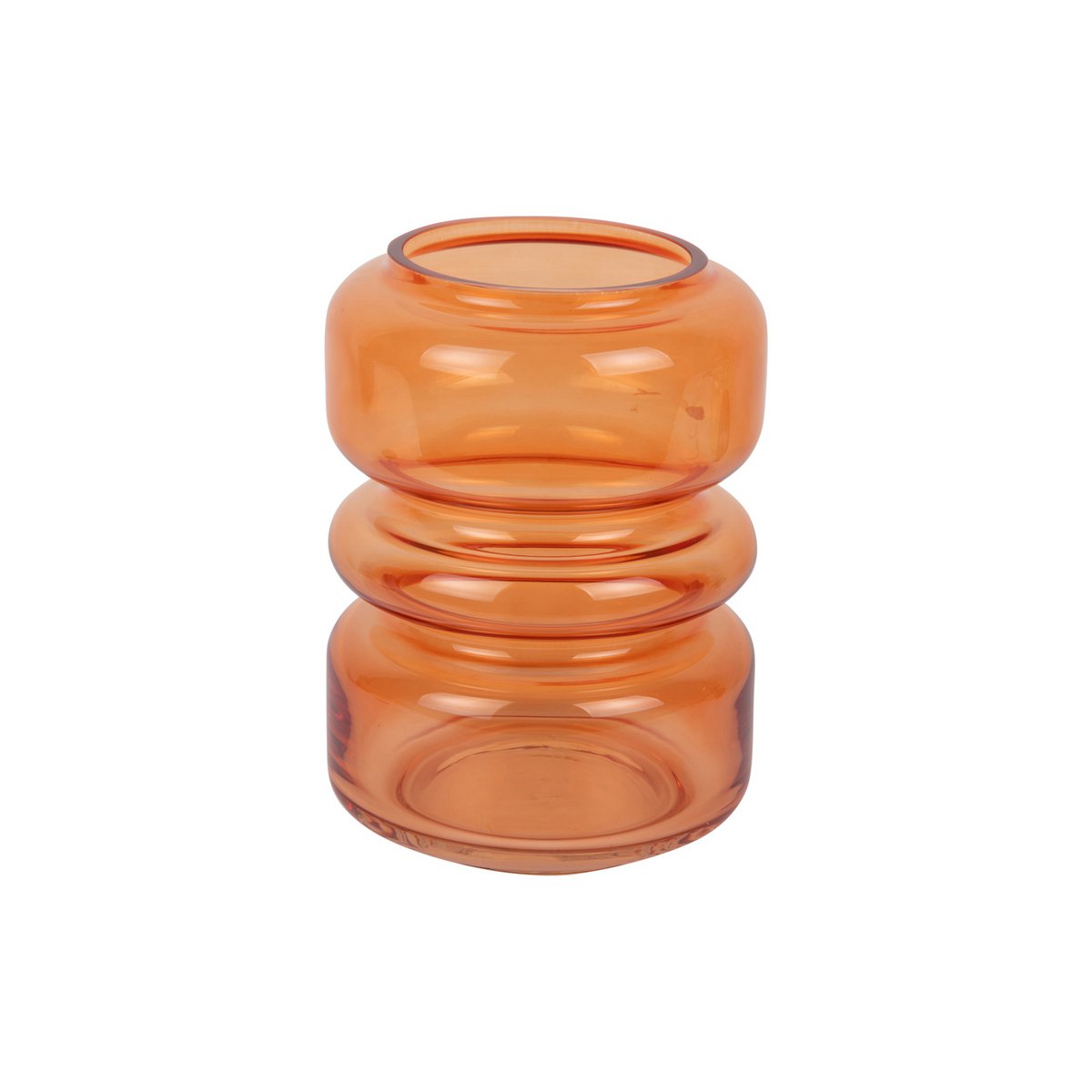 Vase Maravillo en verre orange avec design sculptural