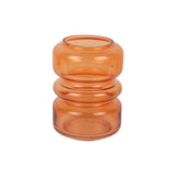 Vase Maravillo en verre orange avec design sculptural