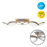 LETH LED LED LETH "STELARI" 100 cm en métal en plastique en acier et en plastique blanc, avec des LED fermement intégrées, du plafond pour le salon ou du bureau