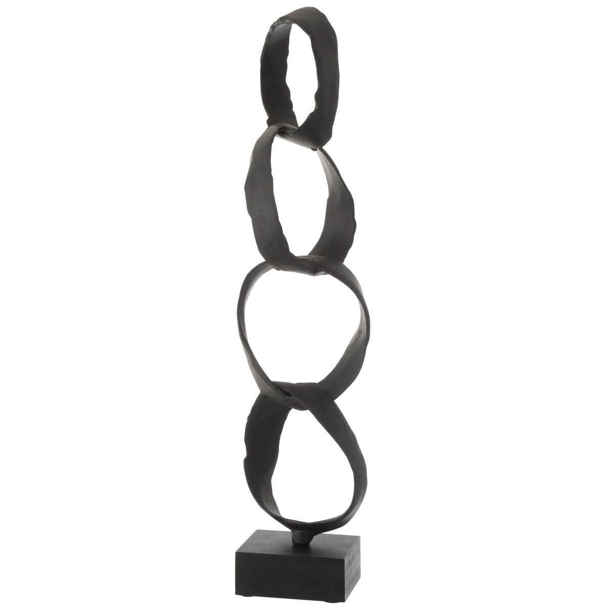 Serre-livres J-Line en aluminium noir, vue de face