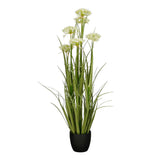 Plante Artificielle Gazon Ornemental Blanc