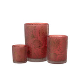 Bougeoir Fleurs de Lanterne J-Line, décoré avec des fleurs et bougies