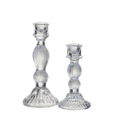 Bougeoir J-Line transparent, détail du verre