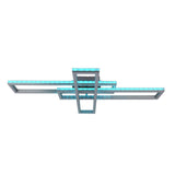 Lampe à plafond CCT LED + "BANTY" RVB-Backlight avec de nombreuses fonctions, de 95 cm de long, y compris la télécommande