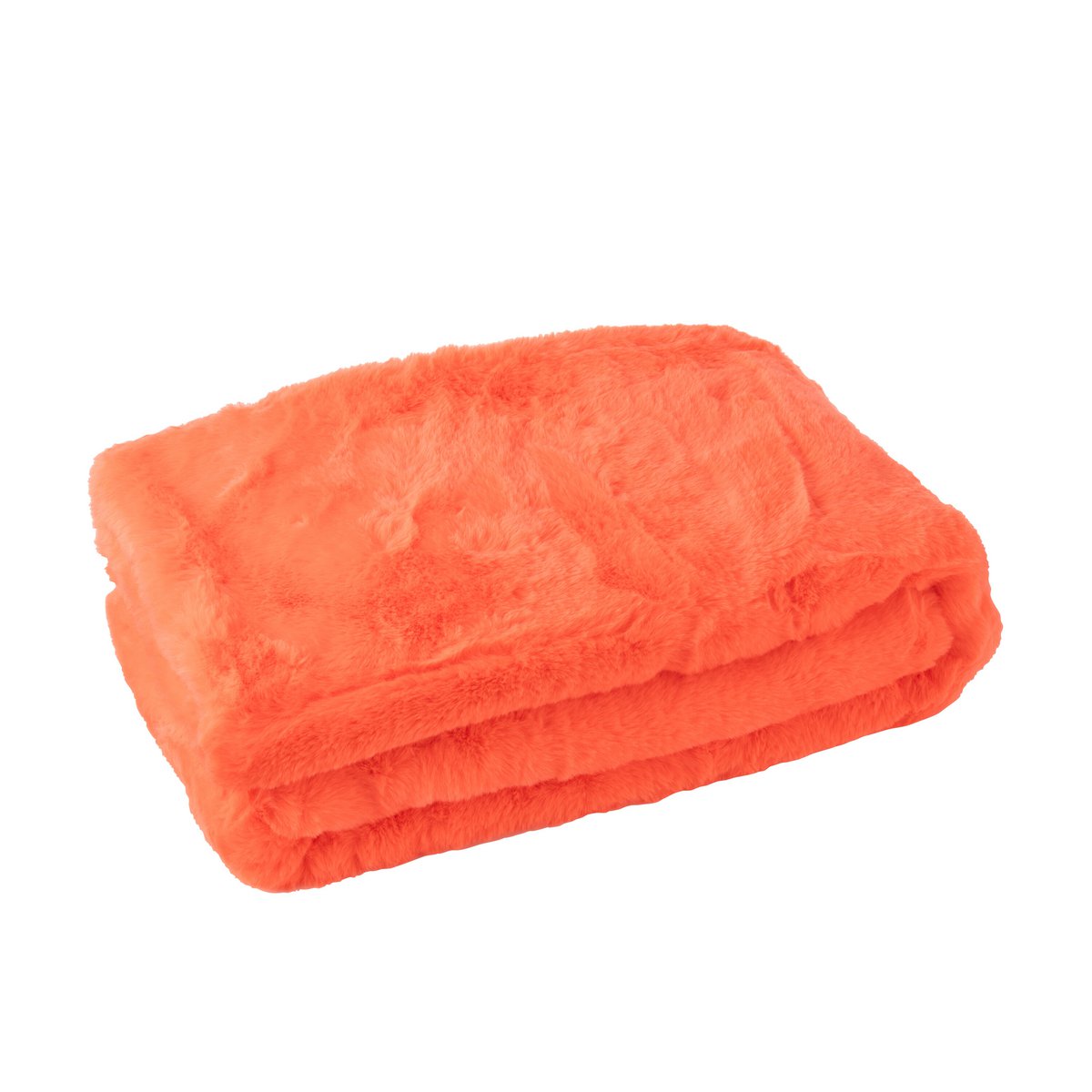 Couverture J-Line Cutie en polyester orange fluo, vue d'ensemble