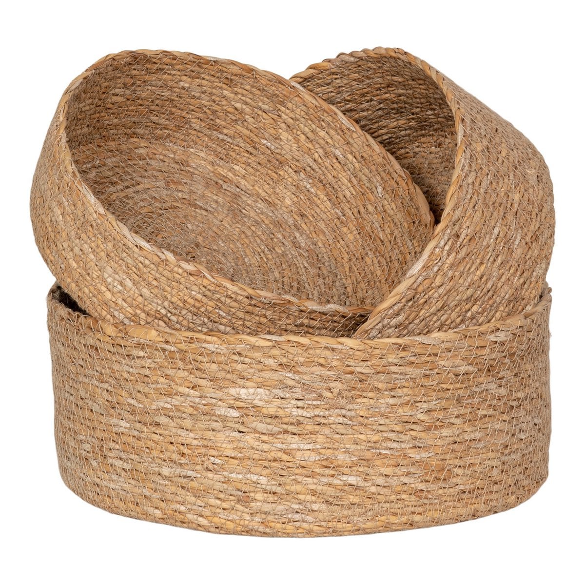 Détail du Batam Basket - texture et taille des paniers en jonc de mer