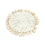 Coaster en coquillage Seagrass - Blanc