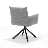 Focus fauteuil - tissu oasis gris - Turnet noir