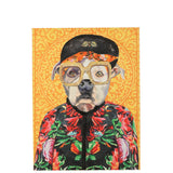 Ambiance artistique avec la toile Dog Pop Art de J-Line sur un mur