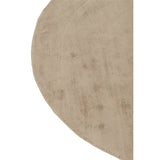 Tapis rond J-Line beige fait main en viscose, vue de dessus