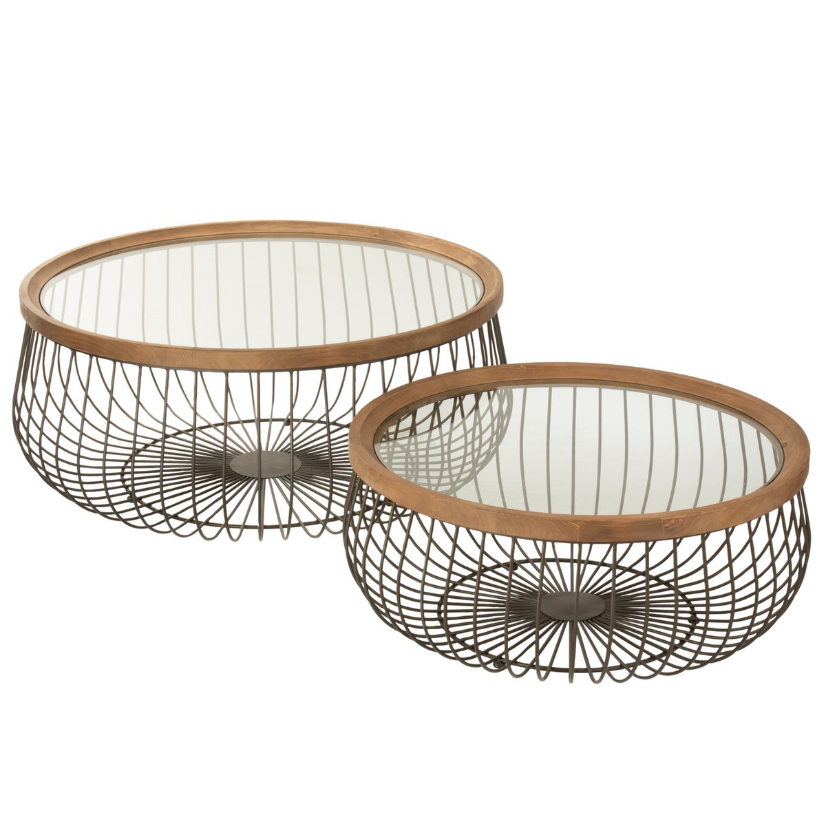 Ambiance chaleureuse avec les tables basses J-Line en arrière-plan