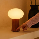 Lampe de table sans fil en bois marron marron Max