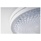 Plafond LED "Boise" Ø 51 cm avec de nombreuses fonctions, en métal et en plastique, blanc, avec des LED intégrées, éclairage pour le salon ou le bureau