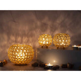Porte-traits en prune-toilette Set Crisstal en 3 parties Chandelle en or ou argent vintage Silver Crystal