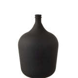 Vase Carafe J-Line en verre noir mat, vue latérale montrant la hauteur et la finition