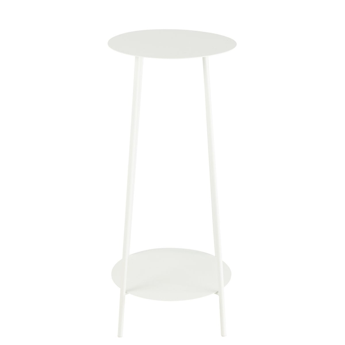 Détail de la finition blanche de la Jardinière Deux Métal Blanc