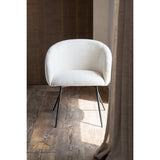 J-Line Chaise Wales Acier/Mousse Ivoire