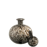 Bouteille décorative J-Line en verre noir, vue de face