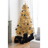 Détail du sapin de Noël J-Line, texture et couleur dorée