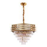 Lampe suspendue en or en cristal | 60 cm
