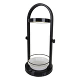 LED PLANT LEAT LUMINET 53,5 cm de haut, en métal et en plastique en noir, avec LED intégrée