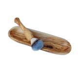 Grande étagère de salle de bain (env. 30 cm) en bois d'olivier