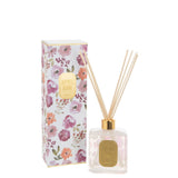 Bâtonnets parfumés J-Line Happiness Blooms avec flacon en verre blanc