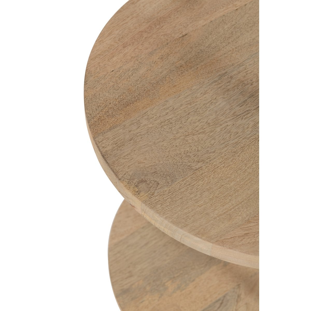 Table d'appoint Eli avec finition naturelle, ambiance salon