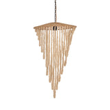 Le Lustre en Perles de Bois - Naturel - L
