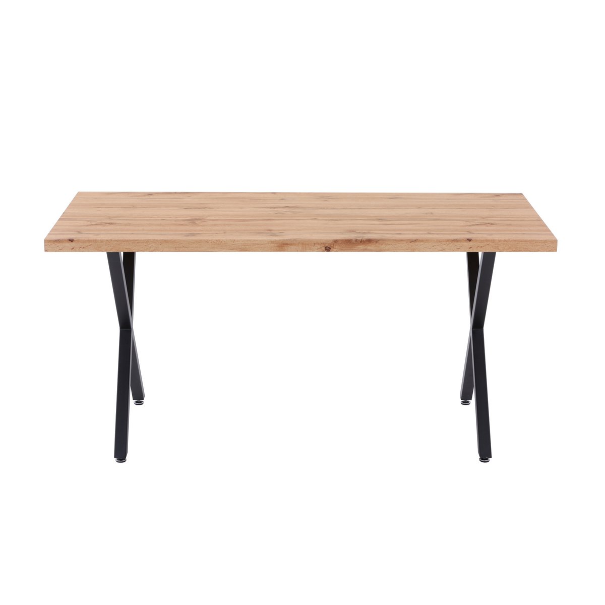 Table à manger Moebilia 160x90 cm avec plateau en MDF et cadre en métal