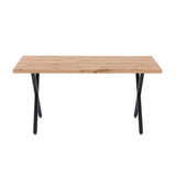 Table à manger Moebilia 160x90 cm avec plateau en MDF et cadre en métal