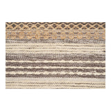 Vue rapprochée du motif du Tapis de Couloir Morena, couleurs beige
