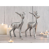 Décoration Figure Cerf Ve 8x 2 pièces Table Décoration Animal Figure Silver O. Décoration de Noël en métal en or