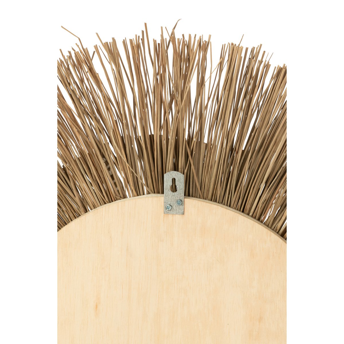 Miroir J-Line Melissa Paille, design naturel avec finition raphia