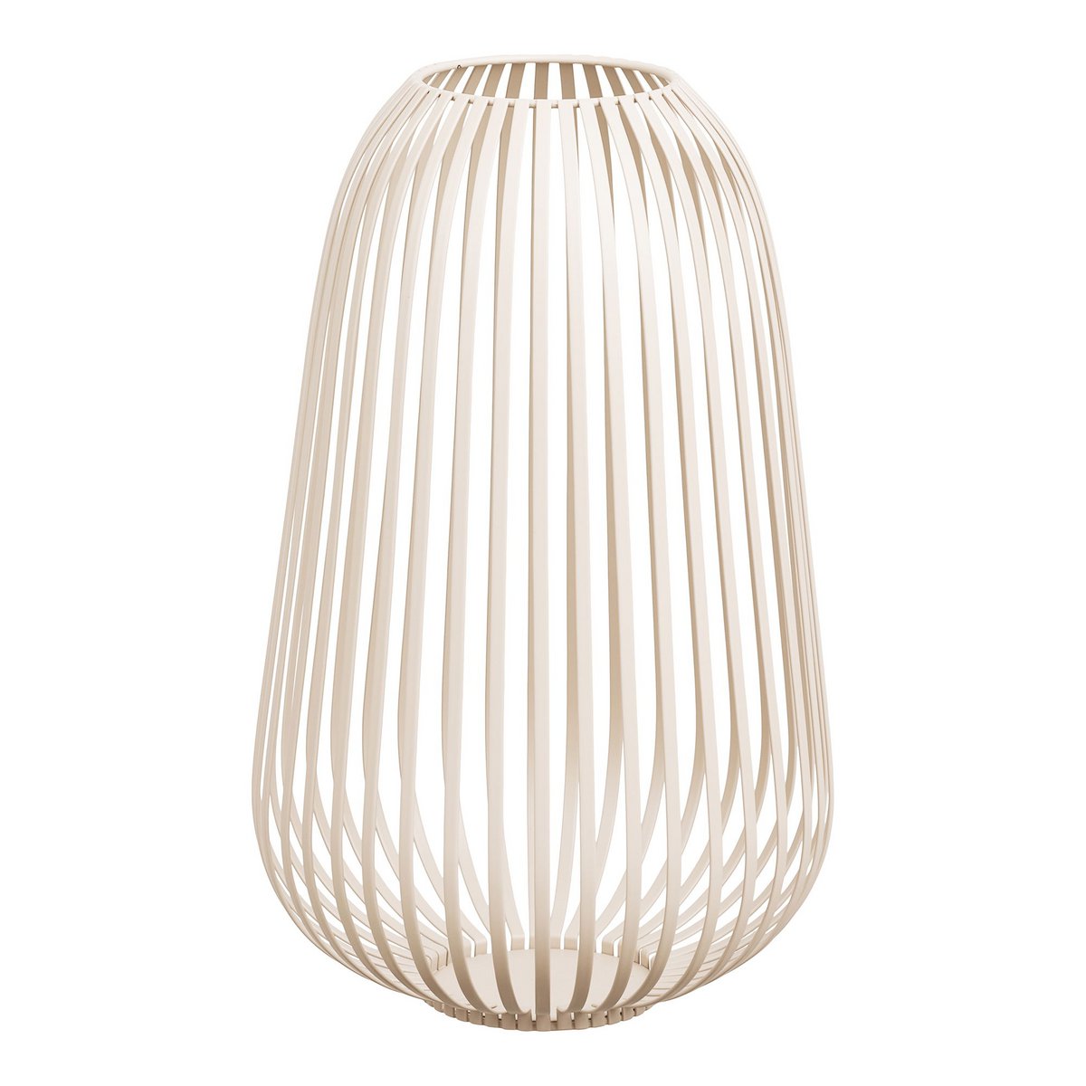 Lanterne Stoense en métal beige vue de face avec détails de la structure
