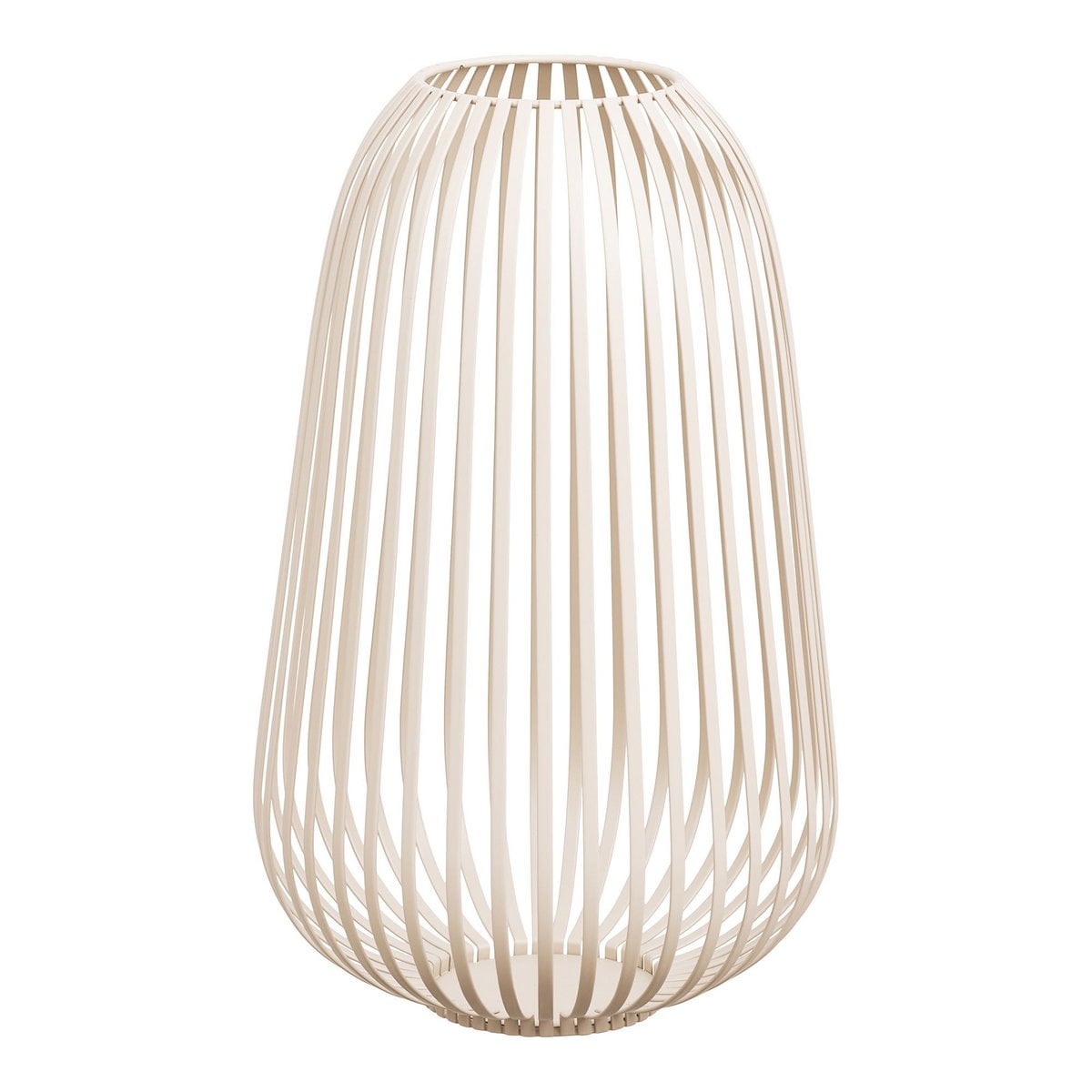Lanterne Stoense en métal beige vue de face avec détails du design