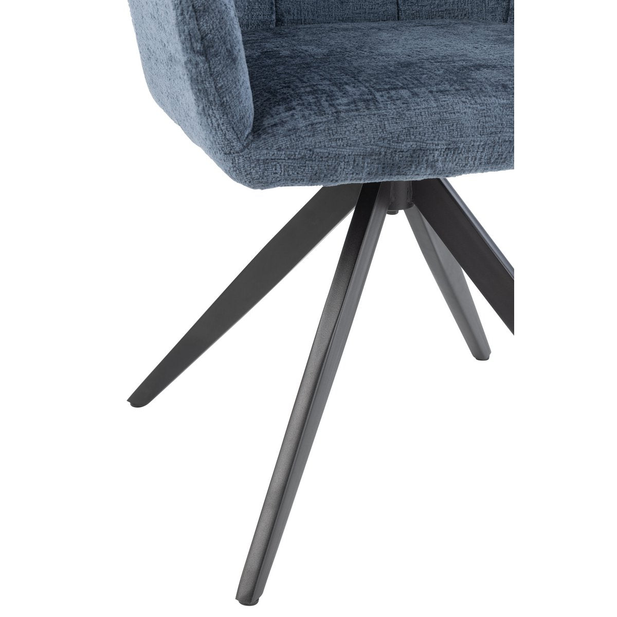 Chaise Louna sur fond neutre, mettant en valeur sa couleur bleue